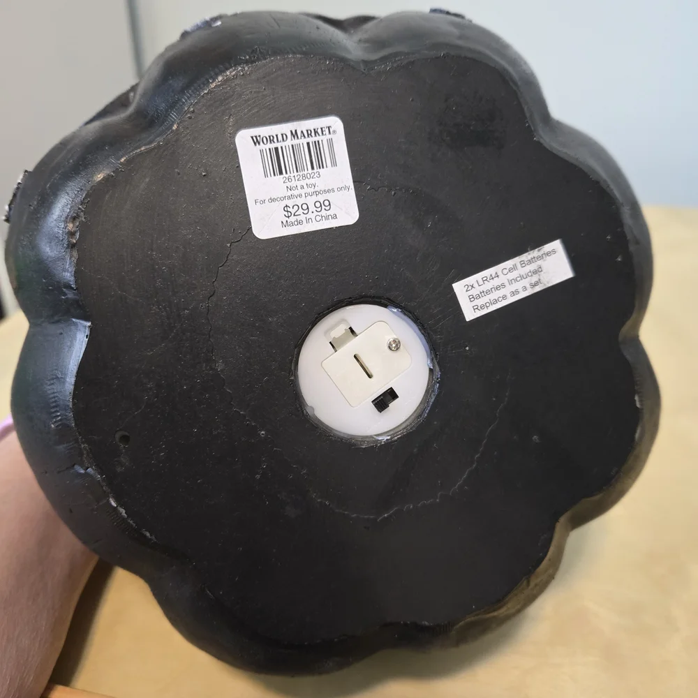 Cost Plus World Market Black and Gold Halloween Pumpkin Decor - Picture 5 of 5